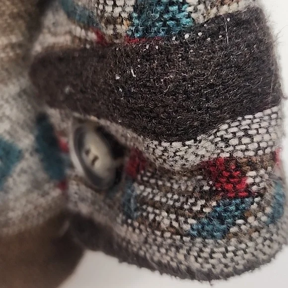 New In Geometric Aztec Patterned Vintage Brown/blue Jacket. Boho Country Western - Picture 5 of 11